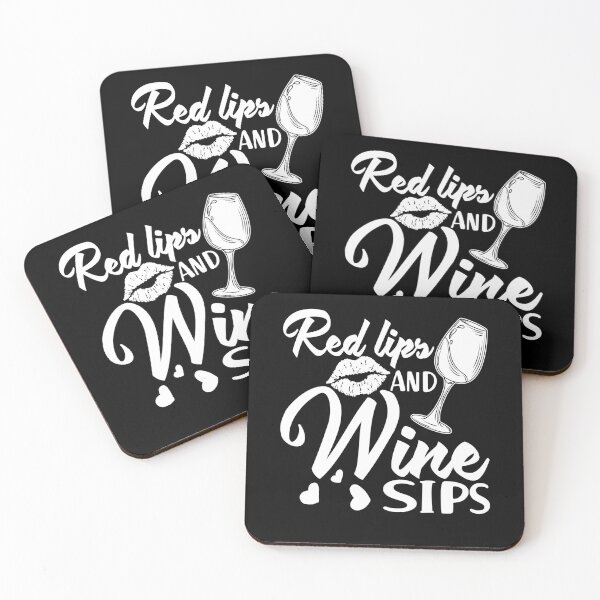 Item preview, Red Lips and Wine Sips Alcohol designed and sold by MooonTees.