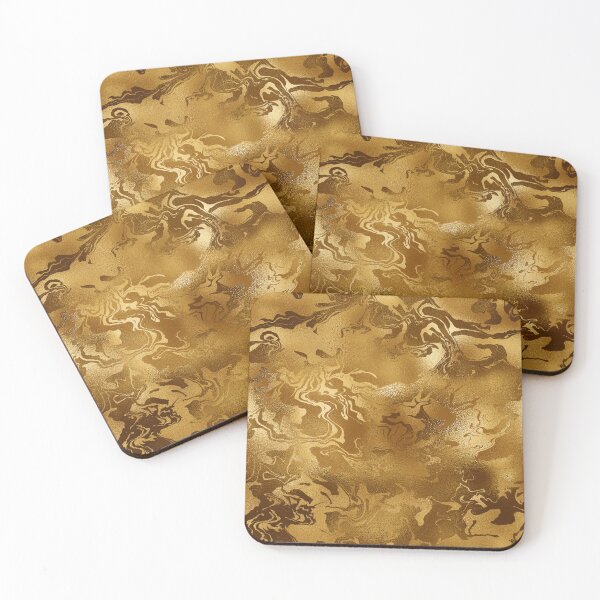 Item preview, Metallic Gold Pattern With Liquid Swirls  designed and sold by LDTreasures.