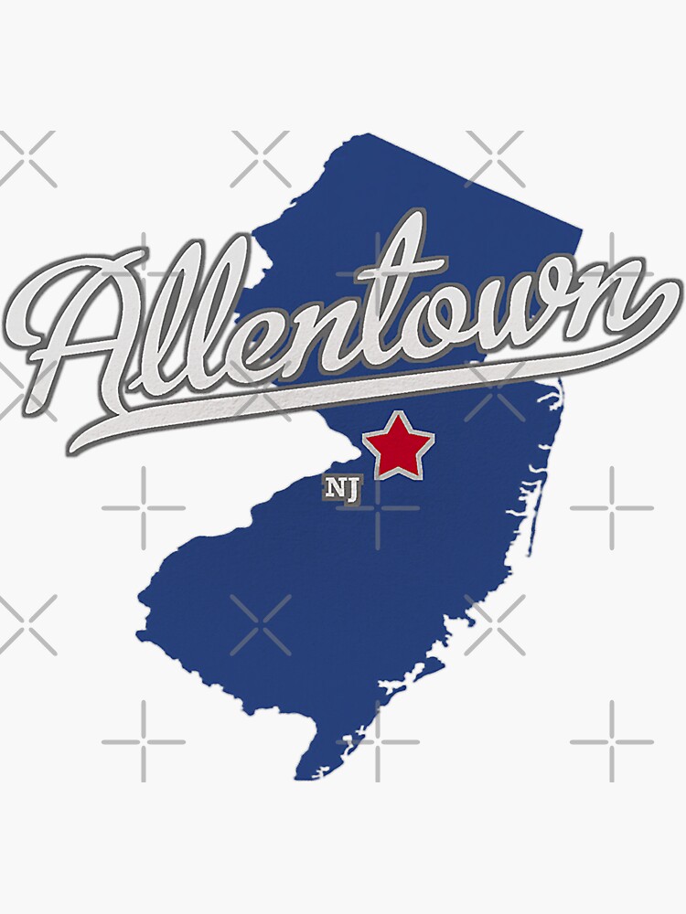 "Allentown New Jersey NJ Map" Sticker for Sale by PenauBriana Redbubble