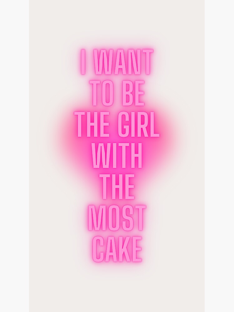 "Courtney Love, Hole Band, The Girl With the Most Cake" Sticker for