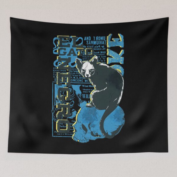 Item preview, EL Gato Negro - Cat skull Printing Classic  designed and sold by pjotermulpasx.