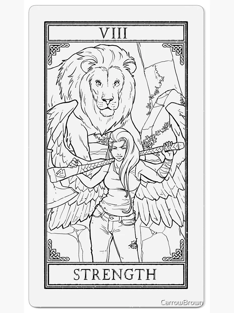 Tarot Strength Keep It Simple Tarot Cards' Sticker