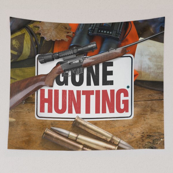 Item preview, Gone Hunting Sign designed and sold by TjsDesignsnMore.