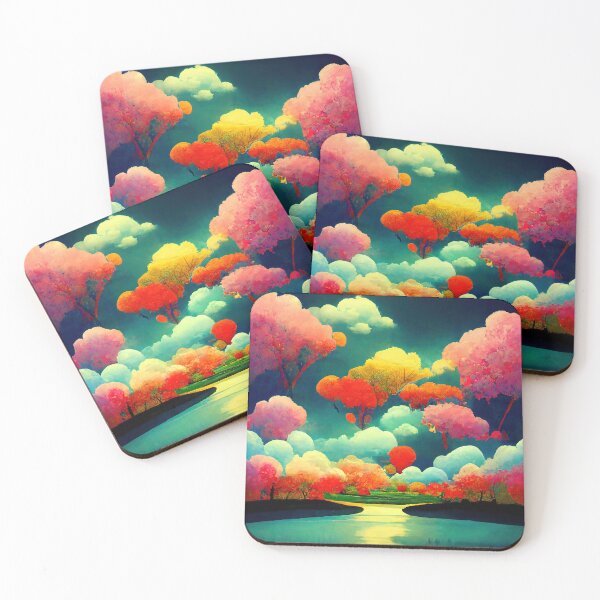 Item preview, Colorful mountainrange Dreamscape designed and sold by PeanutArtCorner.