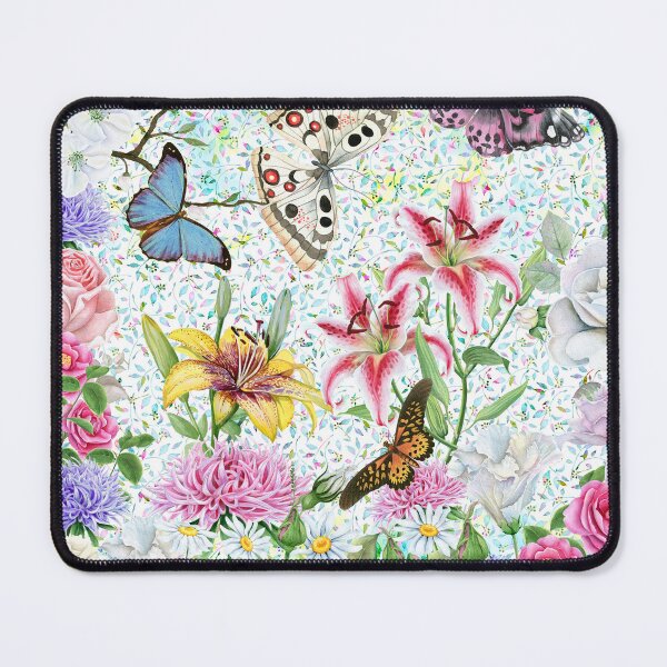 Item preview, Watercolor Butterfly Garden Flowers Floral designed and sold by wasootch.