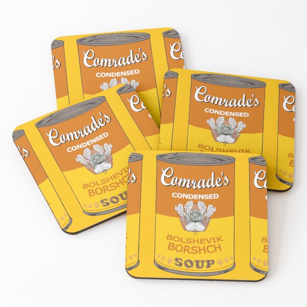 Item preview, Soviet Andy Warhol soups - Comrade Pop Art - Bolshevik Borshch (with background) designed and sold by Groenendijk.