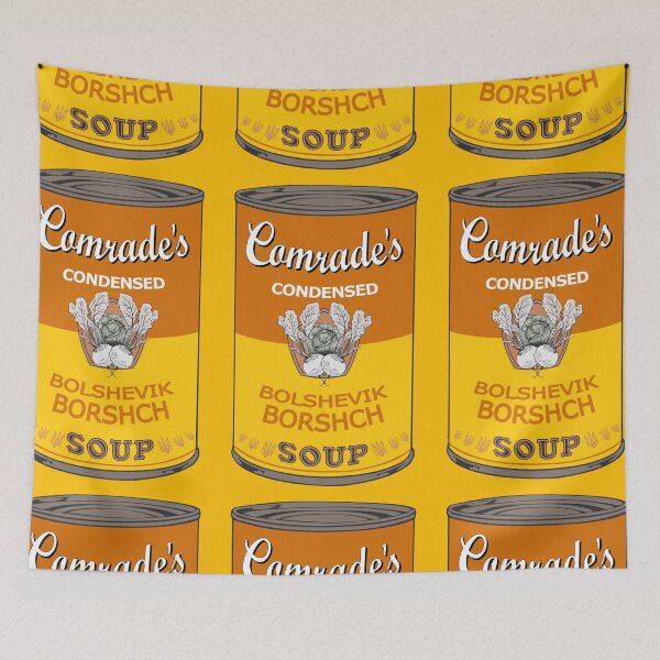 Item preview, Soviet Andy Warhol soups - Comrade Pop Art - Bolshevik Borshch (with background) designed and sold by Groenendijk.