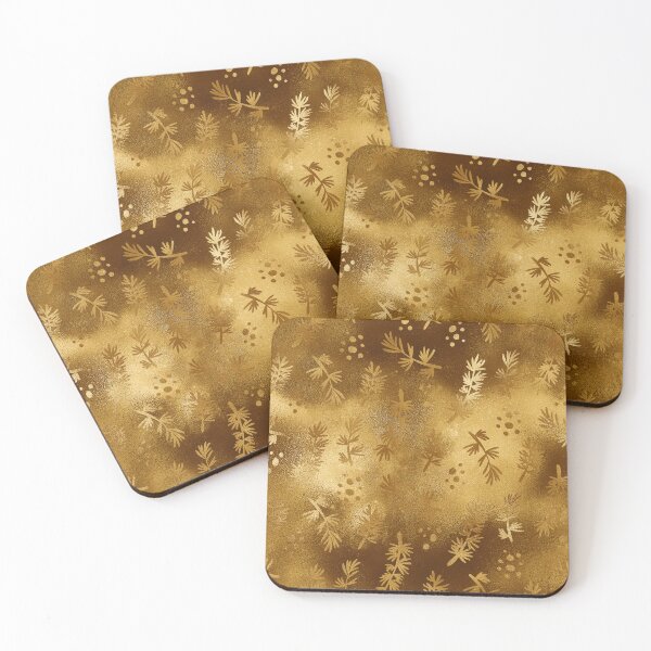 Item preview, Metallic Gold Pattern With Sprigs  designed and sold by LDTreasures.