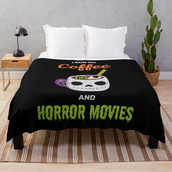 Item preview, I run on coffee and horror movies funny creepy halloween cute designed and sold by absolutdesign.