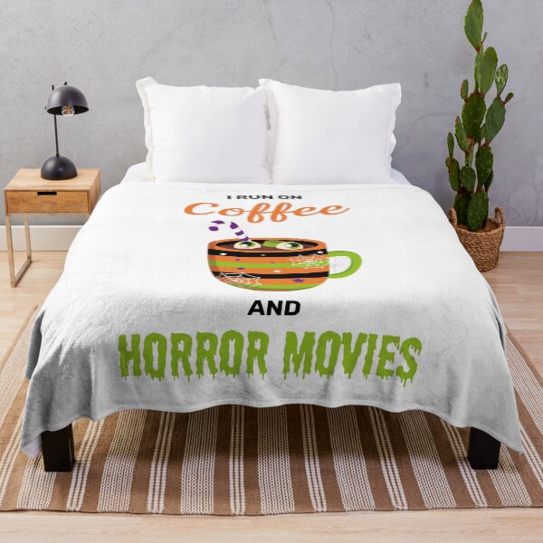 Item preview, I run on coffee and horror movies funny creepy halloween cute designed and sold by absolutdesign.