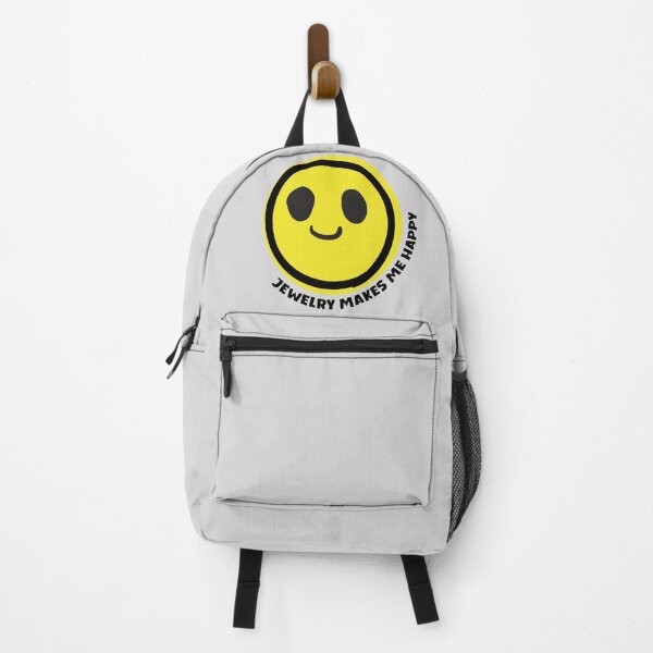 Item preview, Jewelry makes me happy smile yellow face fashion jewelry lover gift designed and sold by MetalicBabe.