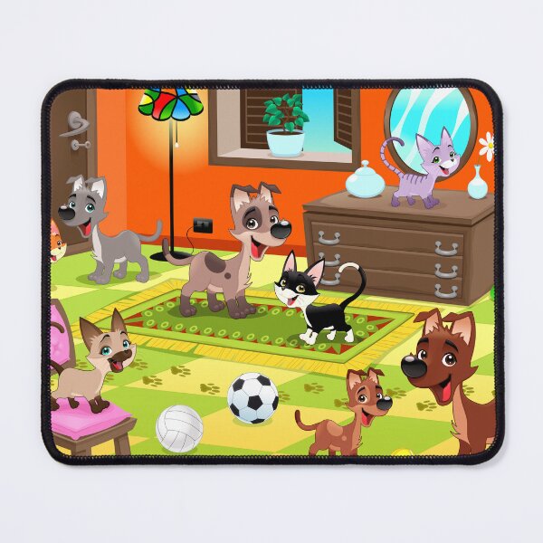Item preview, Cats and Dogs Playing at Home designed and sold by Tony Yustein.