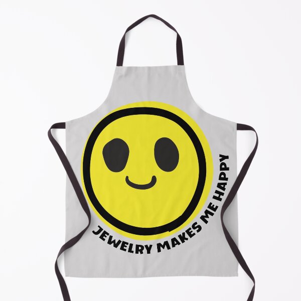 Item preview, Jewelry makes me happy smile yellow face fashion jewelry lover gift designed and sold by MetalicBabe.