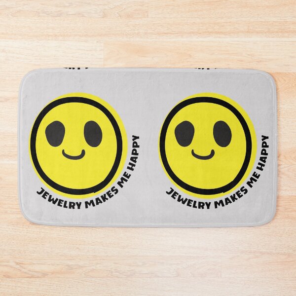 Item preview, Jewelry makes me happy smile yellow face fashion jewelry lover gift  designed and sold by MetalicBabe.