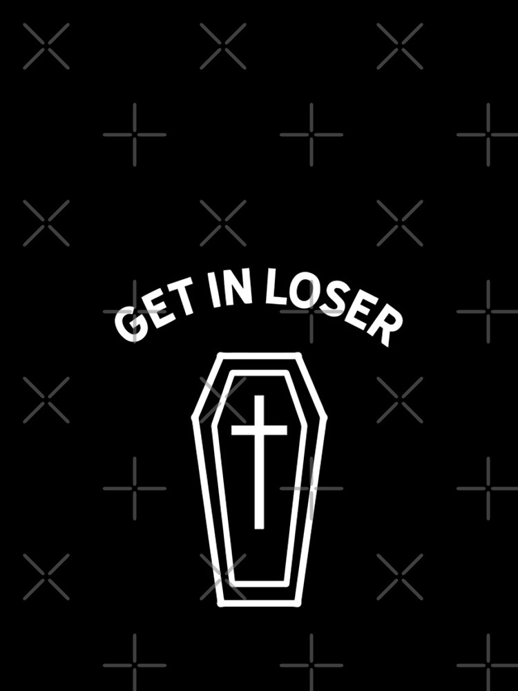 Get In Loser Black Coffin Emo Creepy Pastel Goth Aesthetic | iPhone Case