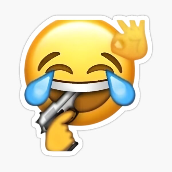 Cursed Emoji Sticker By Aquaraspberriez - Cursed Emoji Gun,Gun