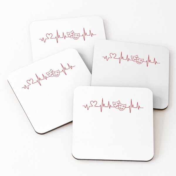 Item preview, My Heart Beats For Theatre Theater Heartbeat EKG ECG  designed and sold by ArtfulDodger9.