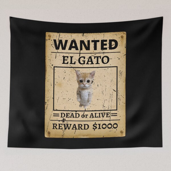 Item preview, El Gato Wanted Poster Bounty Meme Sad Crying Kitten Classic  designed and sold by pjotermulpasx.