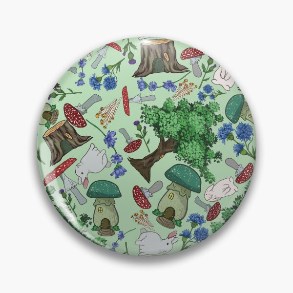Item preview, Mushroom and Bunny Fairy Forest Pattern  designed and sold by Lily Trenchard.