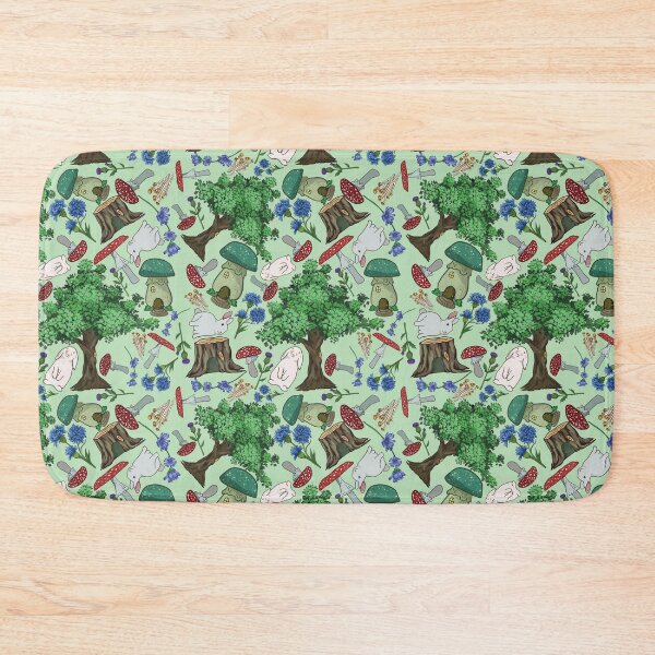Item preview, Mushroom and Bunny Fairy Forest Pattern  designed and sold by Lily Trenchard.