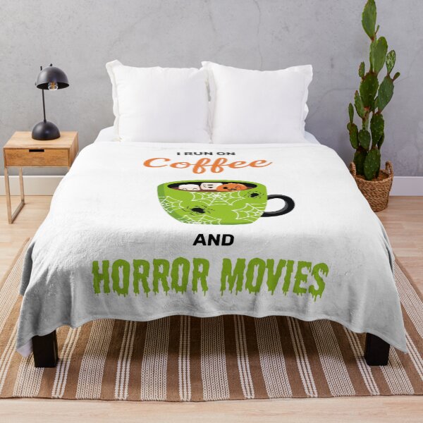 Item preview, I run on coffee and horror movies funny creepy halloween cute designed and sold by absolutdesign.