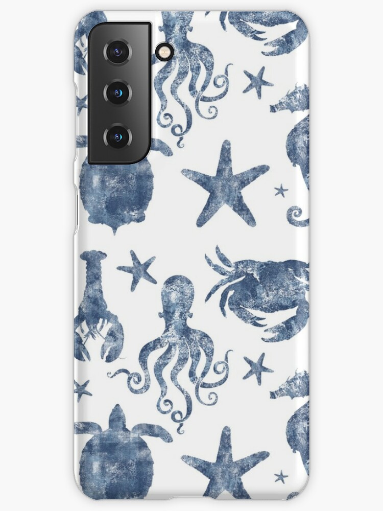 Colorful Seahorse Star Graphic Pattern Print Protective Phone Case