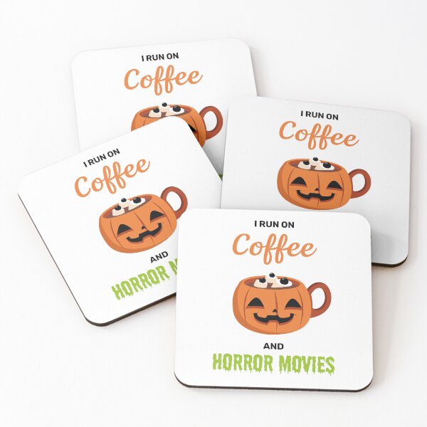 Item preview, I run on coffee and horror movies funny creepy halloween pumpkin cute designed and sold by absolutdesign.