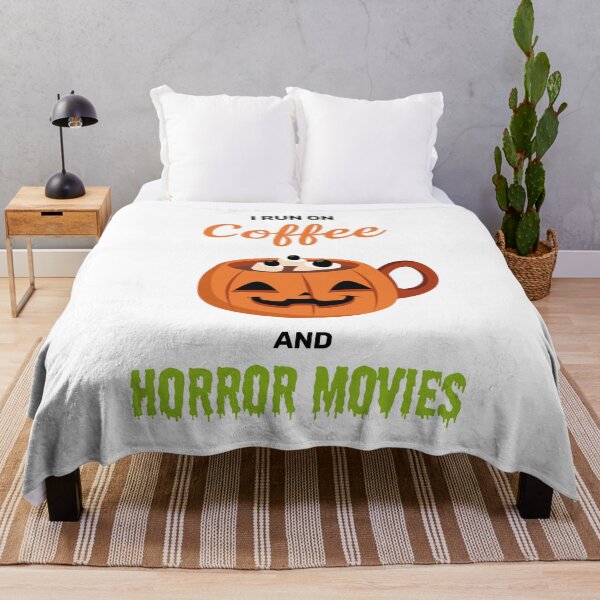 Item preview, I run on coffee and horror movies funny creepy halloween pumpkin cute designed and sold by absolutdesign.