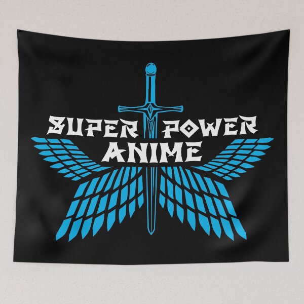 Item preview, Blue and White Sword Wings Super Power Anime designed and sold by SuperPowerAnime.