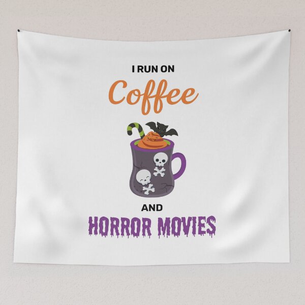 Item preview, I run on coffee and horror movies funny creepy halloween potion cute designed and sold by absolutdesign.