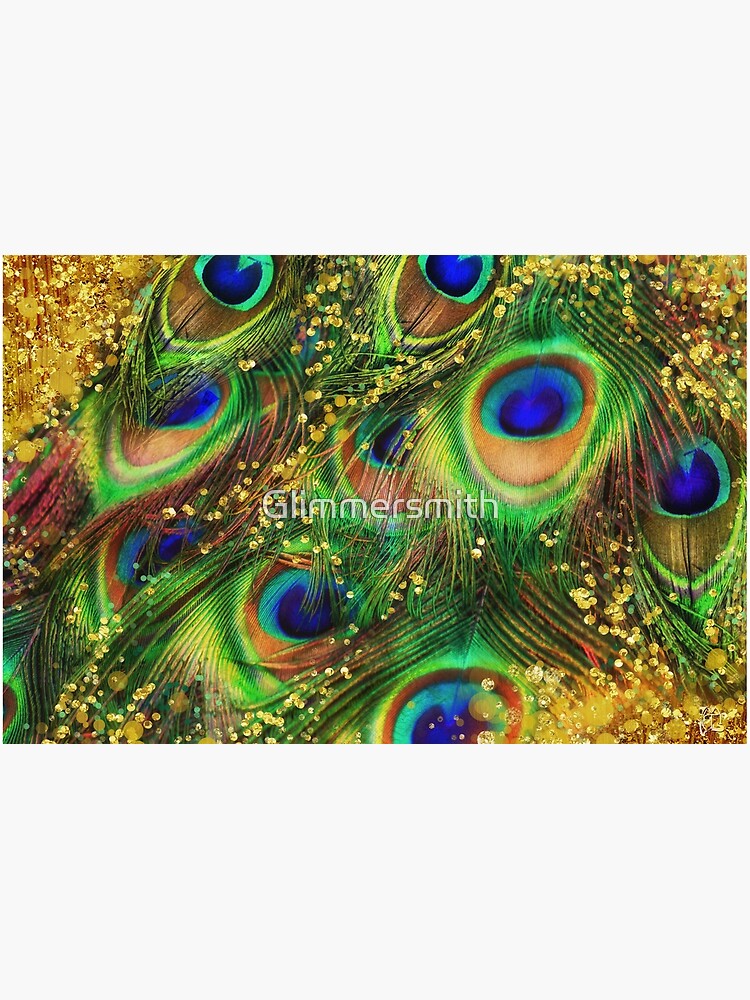 Fantasy Peacock Feathers laden with gold by Glimmersmith