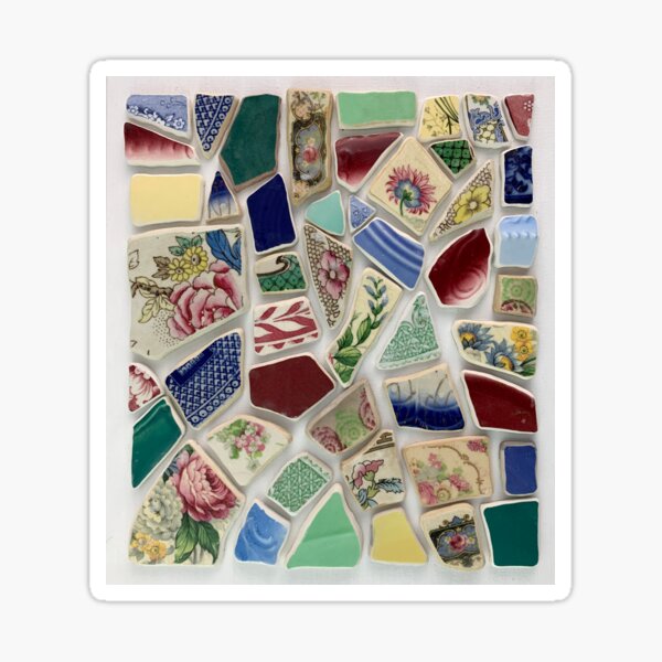 Composition of Vintage China pieces Sticker