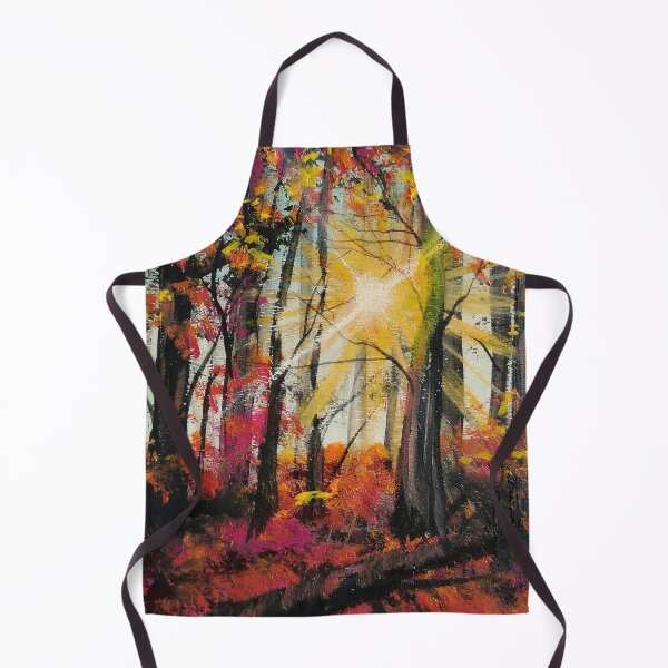 Item preview, Landscape painting, autumn forest in sunshine designed and sold by Anke Franikowski.