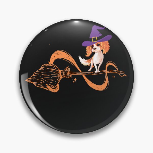 Item preview, A cute hallowen witches spaniel design. Creepy Dog. Scary Dog. Spooky Dog. Witches and dog designed and sold by Doggymadness.