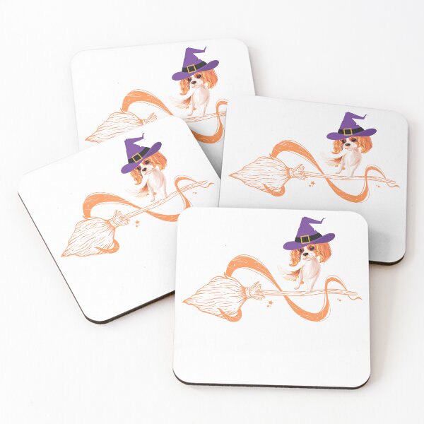 Item preview, A cute hallowen witches spaniel design. Creepy Dog. Scary Dog. Spooky Dog. Witches and dog designed and sold by Doggymadness.