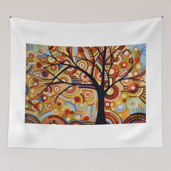 Item preview, Abstract landscape tree art painting / Autumn designed and sold by AmyGiacomelli.