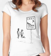 Easy...Children at play... Women's Fitted Scoop T-Shirt