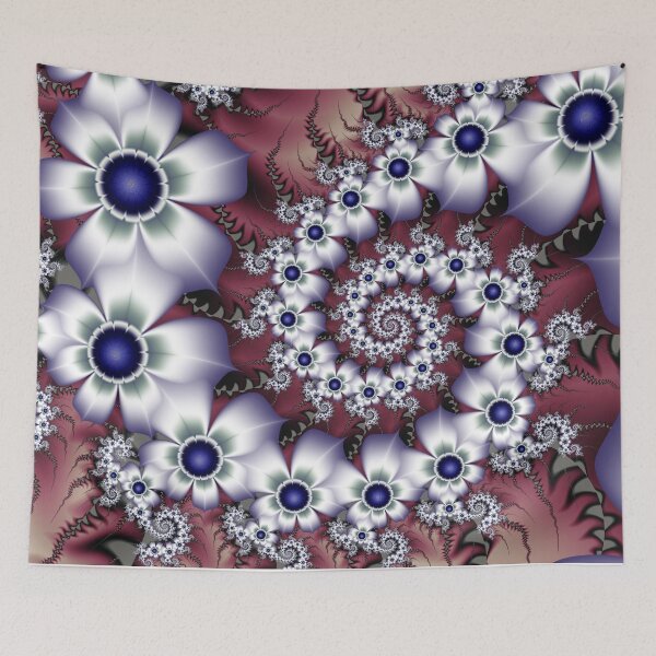 Item preview, White Fractal Flowers designed and sold by pinkal.