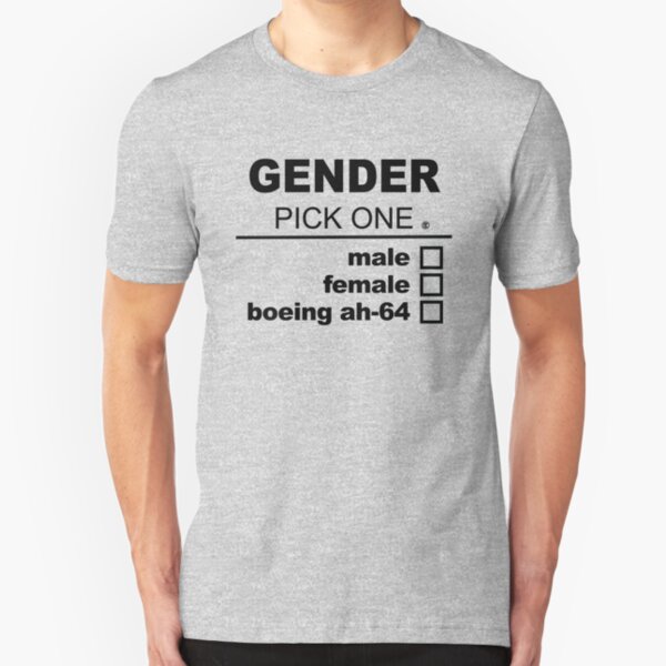 gender boeing ah-64 Slim Fit T-Shirt