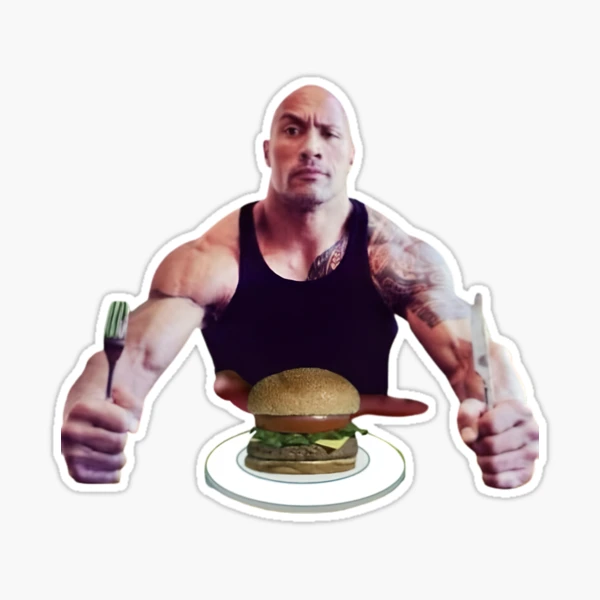 The Rock Eyebrow Meme Sticker Sticker for Sale by stickermemeshop