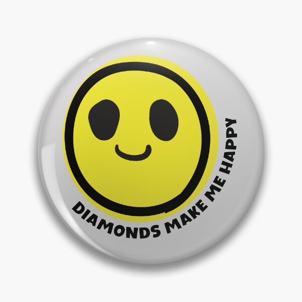 Item preview, Diamonds make me happy smile yellow face mineral gemstones diamonds lover gift  designed and sold by MetalicBabe.
