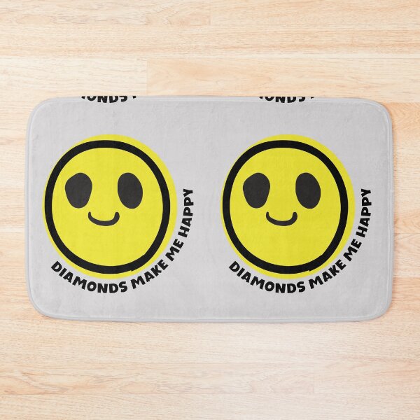 Item preview, Diamonds make me happy smile yellow face mineral gemstones diamonds lover gift  designed and sold by MetalicBabe.