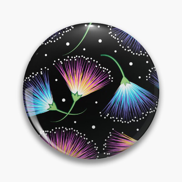 Artikelvorschau, Mimosen aus einer anderen Welt mit Blumendruck in leuchtenden phosphoreszierenden Neonfarben entworfen und verkauft von LoreliDesigns.