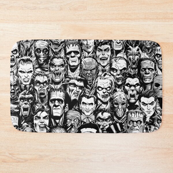 Item preview, Zombie Vampire Mummy Werewolf Frankenstein Halloween Pattern designed and sold by GrandeDuc.