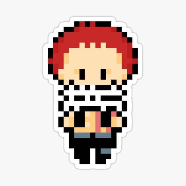 One Piece Portgas D. Ace Pixel Art Sticker for Sale by kobmamba