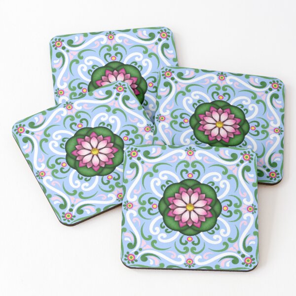 Item preview, Pink lotus flower mandala designed and sold by Milamara.