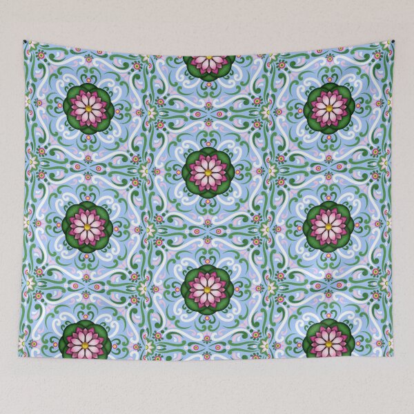 Item preview, Pink lotus flower mandala designed and sold by Milamara.