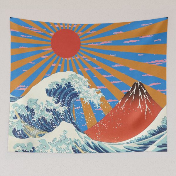 Item preview, Kanagawa's great wave and mountain fuji designed and sold by shaniagorczany.