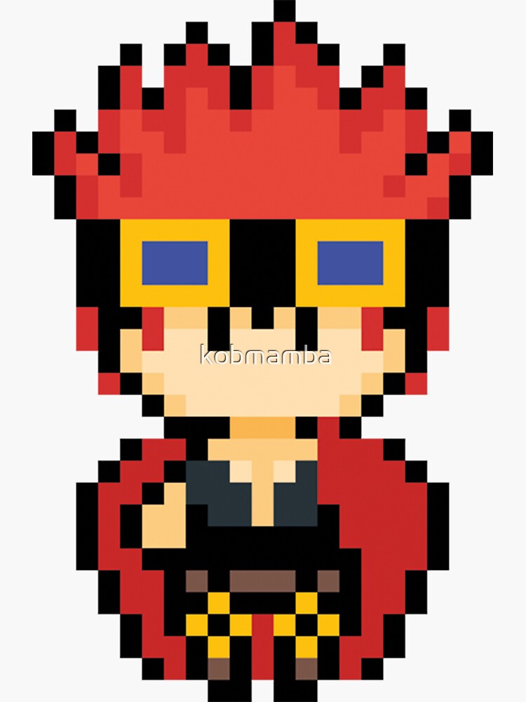 One Piece Eustass Kid Pixel Art Sticker for Sale by kobmamba