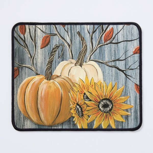 Item preview, Pumpkins & Sunflowers on Barnwood designed and sold by SistersInArtN.